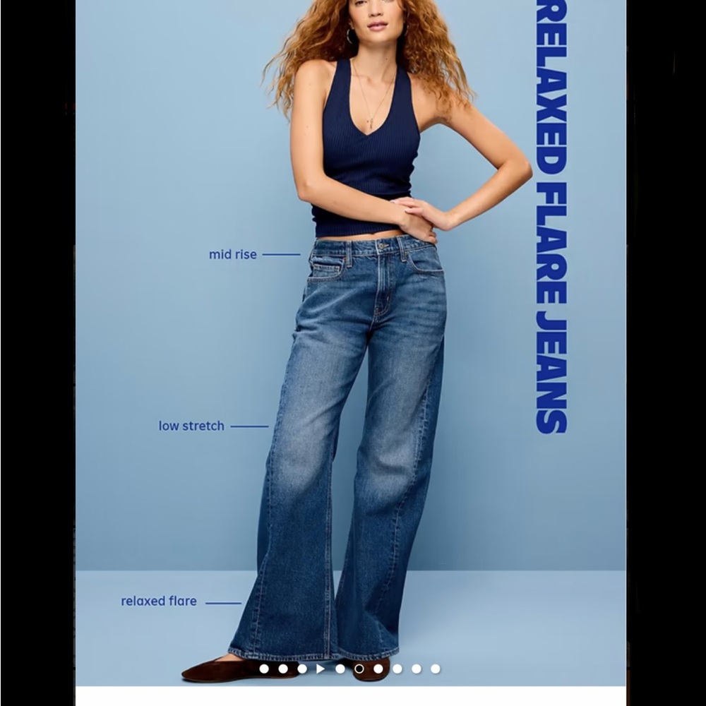 Old Navy Mid-Rise Split-Seam Flare Jeans Size 0P NWT - Picture 6 of 6